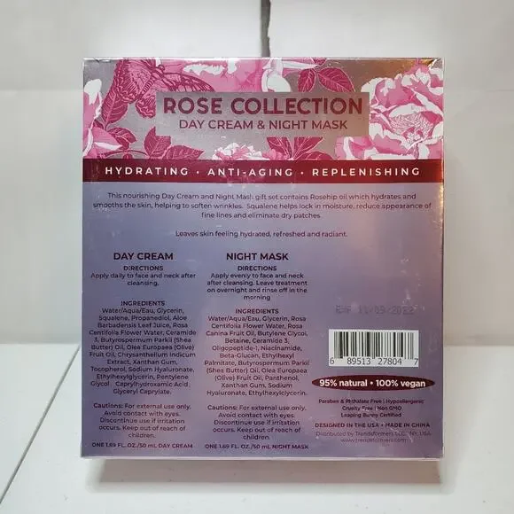 Clair Beauty Rose Day Anti Aging Cream & Sleep Mask Gift Set - Picture 2 of 7